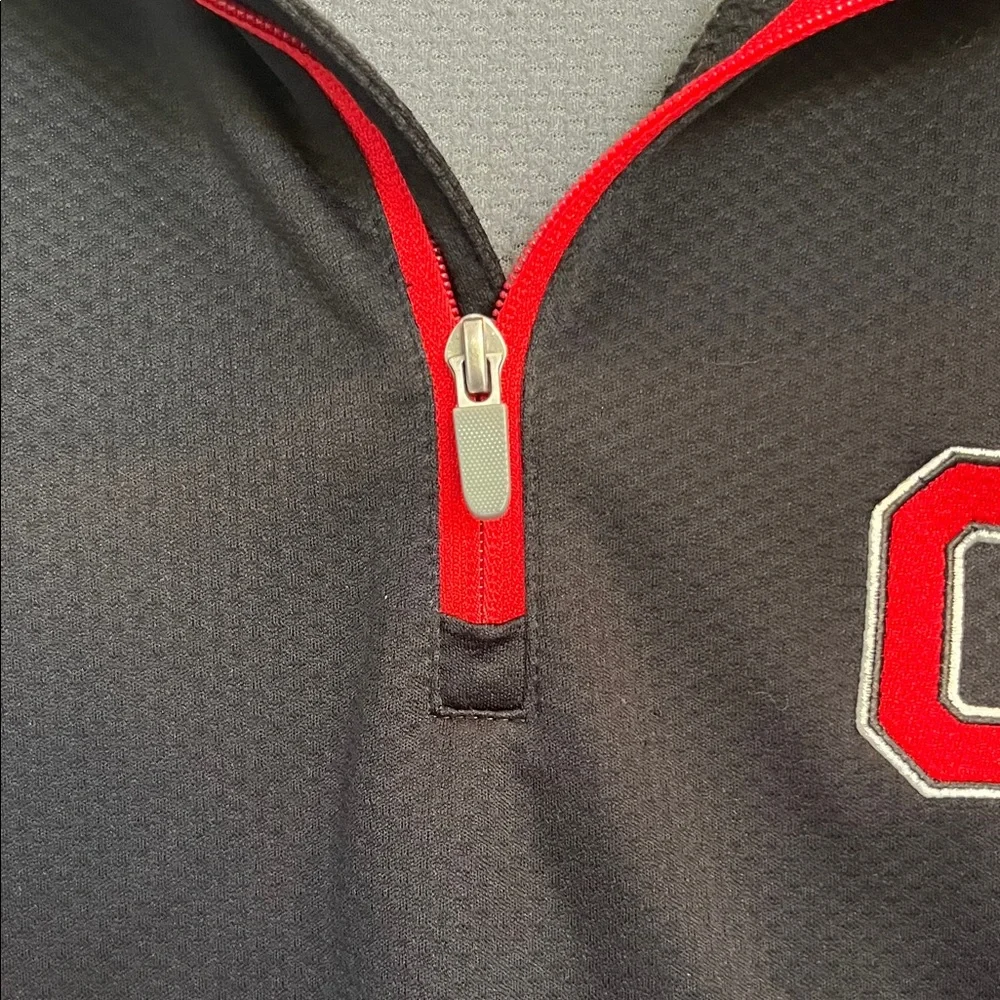 Ohio Sate Varsity Apparel Men's Quarter Zip Long Sleeve Shirt Size Medium